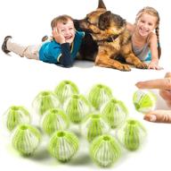 raskog pet hair remover: reusable dryer balls for laundry, lint & hair removal (12 pcs, white green) logo