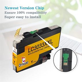 img 3 attached to 🖨️ D Drnoae Compatible Ink Cartridge Replacement for Brother LC3033 LC3035 LC3033XXL, Compatible with MFC-J995DW MFC-J805DW MFC-J995DWXL MFC-J805DWXL MFC-J815DW Printer, 4 Pack ( Black, Cyan, Magenta, Yellow )