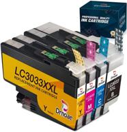 🖨️ d drnoae compatible ink cartridge replacement for brother lc3033 lc3035 lc3033xxl, compatible with mfc-j995dw mfc-j805dw mfc-j995dwxl mfc-j805dwxl mfc-j815dw printer, 4 pack ( black, cyan, magenta, yellow ) logo