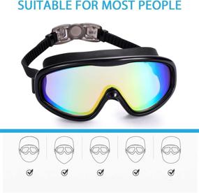 img 2 attached to 🏊 Stay Focused and Protected: Kabuda 2 Pack Swim Goggles - Ideal Adult Men Women Youth Swimming Glasses - Anti Fog UV400 Technology