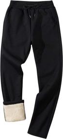 img 4 attached to 🏃 Gihuo Men's Winter Fleece Pants: Sherpa Lined Sweatpants for Active Running and Jogging