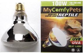 img 2 attached to 🦎 High-Output 100W 2-in-1 UVB/UVA Light Bulb (180-200 UVB) for Optimal Bearded Dragon and Reptile Care