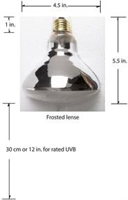 img 1 attached to 🦎 High-Output 100W 2-in-1 UVB/UVA Light Bulb (180-200 UVB) for Optimal Bearded Dragon and Reptile Care