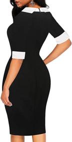 img 3 attached to 👗 Oxiuly Knee Length Bodycon Vintage Dresses for Women - Affordable Clothing Options