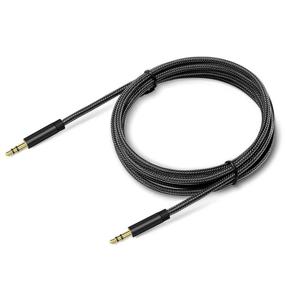 img 3 attached to 🔌 WFVODVER 3.5mm Aux Cable - 10ft/3m Hi-Fi Sound Nylon Braided Male to Male Auxiliary Audio Cable for Car, Headphone, Home Stereos, Speaker, iPhones, iPods & More (Black)