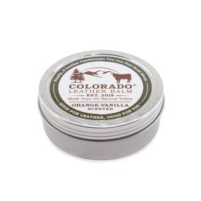 img 1 attached to 🍊 4oz Colorado Leather Balm - Orange Vanilla scent