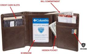 img 1 attached to 💼 Columbia Blocking Trifold Wallet: Sleek Brown Men's Organizer in Wallets, Card Cases & Money Accessories