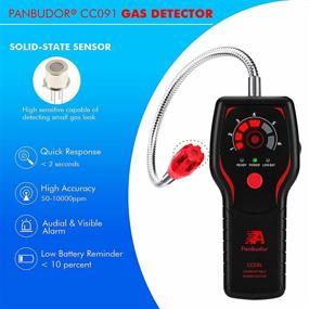 img 2 attached to CC091 Gas Leak Detector: Propane, Methane & Natural Gas Sniffer with Gooseneck Sensor - Adjustable Sensitivity for 50-10,000 ppm - Audible & Visible Alarm