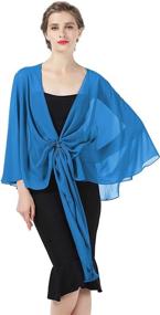 img 1 attached to 👗 Chiffon Wedding Evening Dresses – Women's Shawl Accessories for Scarves & Wraps