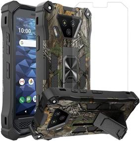 img 4 attached to 📱 Ailiber Kyocera DuraForce Ultra 5G Case: Rugged Phone Cover with Screen Protector, Magnetic Car Mount, Kickstand Holder - UW-Camouflage