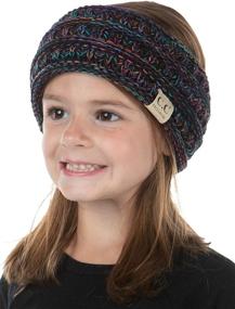 img 4 attached to 👧 EK32 21HWKIDS 80: Fashionable Kids Headwrap Headband Warmer - Perfect Accessory for Girls in Cold Weather
