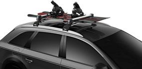 img 3 attached to 🏂 Thule SnowPack Large Ski/Snowboard Rack: Safely Carry 6 pairs of Skis or 4 Snowboards in Silver