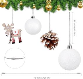 img 3 attached to 🎄 Fovths 400-Piece Silver Ornament Hangers: 7.87" Pre-cut String Hangers for Christmas Tree Decor, Hang Tags, Clothing & Bookmarks