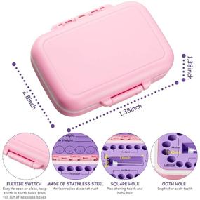 img 2 attached to Children's Keepsake Tooth Box & Memory Organizer - Baby Teeth Saver Storage Holder for Kids, with Fetal Hair Container and Tweezer (Pink)