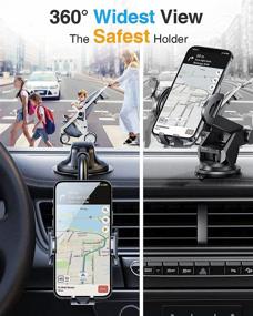 img 2 attached to 🚗 VANMASS Car Phone Holder Mount 4.0: Upgraded Full Silicone, 9in Flexible Long Arm, Strong Suction Cup - iPhone 13 Galaxy Compatible