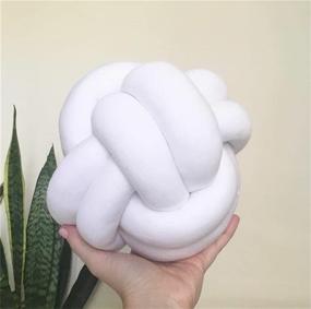 img 2 attached to Nunubee Knot Pillow Ball Plush Cushion Toys - Home Decor & Gift for Children - White - 18 cm / 7.1 Inch - 2line-S