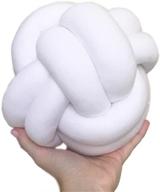 nunubee knot pillow ball plush cushion toys - home decor & gift for children - white - 18 cm / 7.1 inch - 2line-s logo