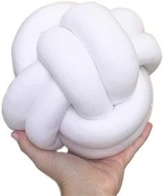 img 3 attached to Nunubee Knot Pillow Ball Plush Cushion Toys - Home Decor & Gift for Children - White - 18 cm / 7.1 Inch - 2line-S