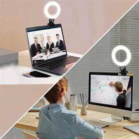 img 3 attached to 📸 Enhance Your Video Conference Experience with the 6inch Ring Light: Dimmable Led Ring Lights for Laptop MonitorZoom Lighting, MacBook Lamp for Remote Working, Live Streaming, and Learning