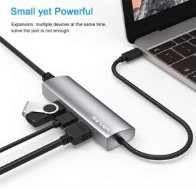 img 2 attached to 🔌 WAVLINK USB C Hub HDMI Mini Dock - 4K HDMI, Gigabit Ethernet, USB 3.0 - Slim & Portable Adapter for MacBook Pro and Laptops