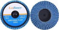 🛠️ lotfancy 3 inch flap disc, 20pcs assorted grinding wheels with 40 60 80 120 grit, high density zirconia alumina, type 27, roll lock sanding disc logo