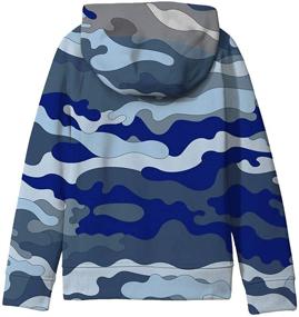 img 3 attached to Stylish Galaxy Fleece Sweatshirts with 👕 Pocket - Perfect for Teen Boys 4-16Y