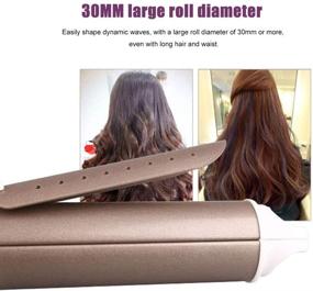 img 2 attached to 💇 One Last Time 30W 220V 2 in 1 Mini Hair Straightener Curling Wand Flat Iron Hair Curler - Fast Heating Hair Styling Tool (Gold)