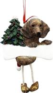 dachshund ornament dangling personalized christmas logo