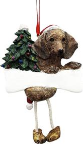 img 4 attached to Dachshund Ornament Dangling Personalized Christmas