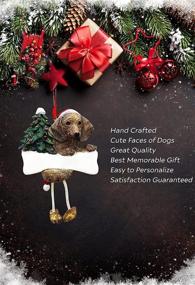 img 3 attached to Dachshund Ornament Dangling Personalized Christmas