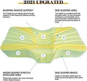 img 3 attached to 🛌 Подушки из памяти Пены против храпа: облегчение боли в шее и поддержка плеч - эргономическая ортопедическая цервикальная подушка для боковых спящих