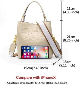 img 3 attached to FOXER Handbags Designer Crocodile Shoulder Women's Handbags & Wallets for Shoulder Bags