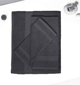 img 3 attached to Glamburg Ultra Soft 8-Piece Towel Set - 100% Pure Ringspun Cotton, Oversized Bath & Hand Towels, Wash Cloths - Ideal for Everyday use, Hotel & Spa - Charcoal Grey