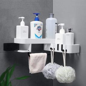 img 4 attached to Rotating Bathroom Removable Resistant Shelf，White