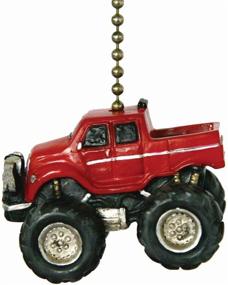 img 1 attached to Clementine Design Red Monster Truck Fan Pull - Ceiling Fan Decor