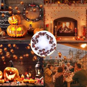 img 3 attached to 🍂 Enhance Your Thanksgiving Décor with 40 LED Acorn String Fall Lights: Battery-Powered, Remote-Controlled, 8 Modes, Perfect for Thanksgiving, Christmas, Fall, Autumn, Home, Bedroom, and Party Decoration