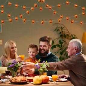 img 2 attached to 🍂 Enhance Your Thanksgiving Décor with 40 LED Acorn String Fall Lights: Battery-Powered, Remote-Controlled, 8 Modes, Perfect for Thanksgiving, Christmas, Fall, Autumn, Home, Bedroom, and Party Decoration