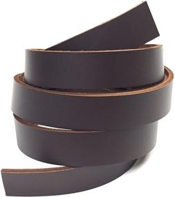 img 2 attached to 🔸 Premium Dark Brown Latigo Leather Strip - Durable and Versatile, 1" x 72