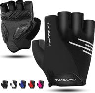 tanluhu half finger cycling gloves - anti-slip shock-absorbing padded breathable moutain bike gloves - road bicycle gloves for men/women logo