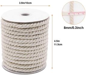 img 1 attached to 🧵 Revitalizing 20 Yards 8mm Macrame Cord: Durable Cotton Macrame String for DIY Crafts, Gifts