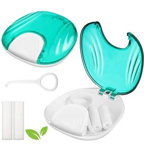 img 4 attached to 📦 Complete Retainer Box Set: Retainer Case with Aligner Removal Tool, Invisible Chewer and Mouth Guard Storage - Oral Care and Denture Solution (Blue)