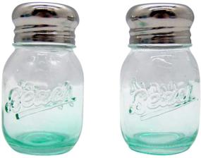 img 4 attached to 🧂 3-Inch Mini Glass Mason Jar Salt and Pepper Shakers Set