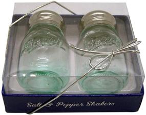 img 2 attached to 🧂 3-Inch Mini Glass Mason Jar Salt and Pepper Shakers Set