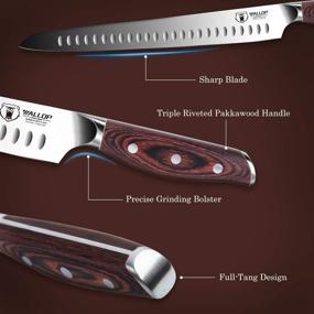 img 3 attached to WALLOP 12-Inch Meat Slicing Carving Knife - Brisket Knife Long Slicer for Meat Cutting - German HC Stainless Steel with Full Tang Pakkawood Handle - Jane Series - Includes Gift Box