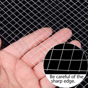 img 1 attached to 🐔 SATINIOR 2 Sheets 1/4 Inch Wire Metal Mesh: Ideal Chicken Wire Net for Craft Work, 13.7 x 40 Inches Hardware Cloth - Premium Silver Galvanized Welded Wire Metal Mesh