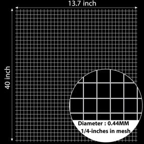img 3 attached to 🐔 SATINIOR 2 Sheets 1/4 Inch Wire Metal Mesh: Ideal Chicken Wire Net for Craft Work, 13.7 x 40 Inches Hardware Cloth - Premium Silver Galvanized Welded Wire Metal Mesh