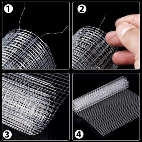 img 2 attached to 🐔 SATINIOR 2 Sheets 1/4 Inch Wire Metal Mesh: Ideal Chicken Wire Net for Craft Work, 13.7 x 40 Inches Hardware Cloth - Premium Silver Galvanized Welded Wire Metal Mesh