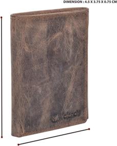 img 1 attached to 🏻 Valenchi Genuine Leather Trifold Vintage Men's Wallet, Card Case & Money Organizer Collection