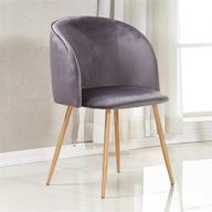 🪑 dorafair modern velvet dining chairs: stylish mid century armchair side chairs for makeup, living room, and bedroom with wood-look metal legs in gentle grey logo