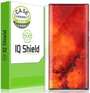 📱 защитная пленка iq shield anti-bubble clear для samsung galaxy note 20 ultra (6,9 дюйма) - 2 штуки, дружелюбная к корпусу защитная пленка для экрана логотип